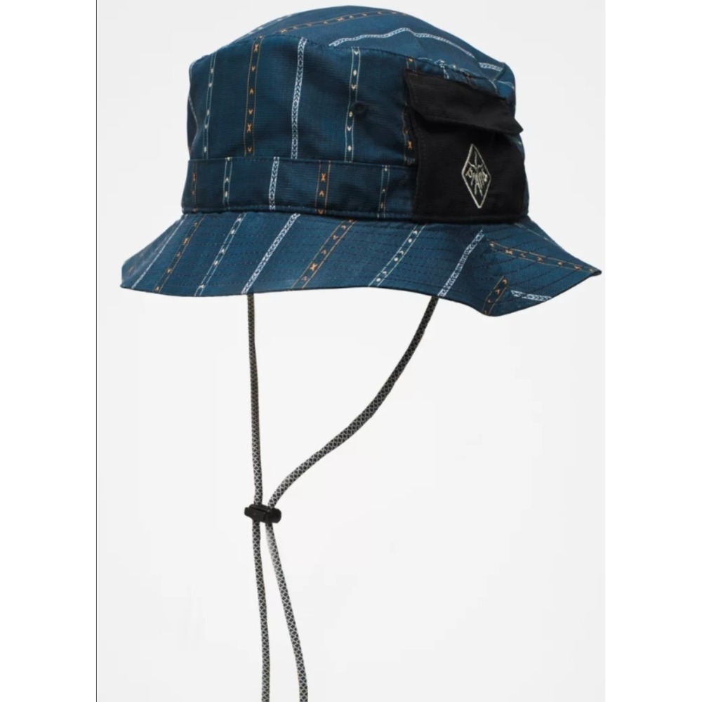 prAna Kootenai Bucket Hat Mens OS Stormy Night NWT Recycled Utility Pocket Blue